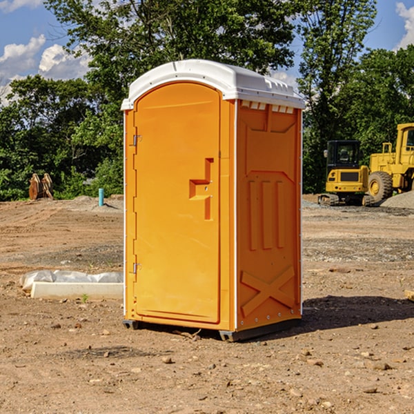 are there any restrictions on what items can be disposed of in the portable restrooms in Hall